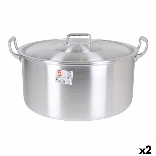 Casserole with lid Aluminium 45 x 39 x 22 cm (2 Units)