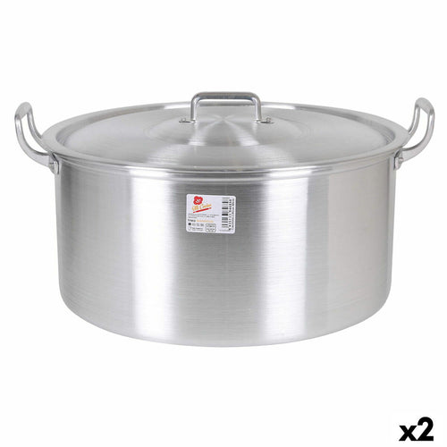 Casserole with lid Aluminium 49 x 41 x 24 cm (2 Units)