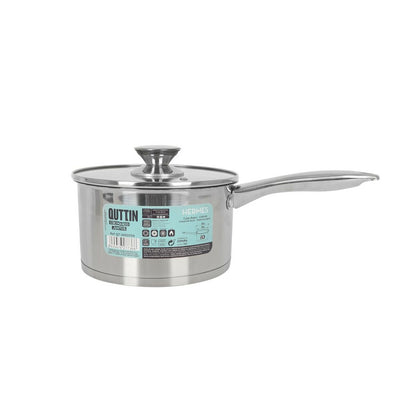 Saucepan with Lid Quttin Hermes 2,2 L Steel (8 Units)