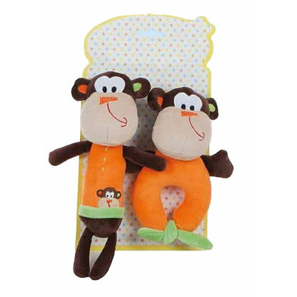 Rattle Cuddly Toy 2 Units Monkey 18 cm - Yokefinds Ireland