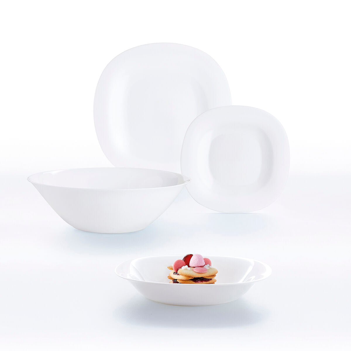 Bowl Luminarc Carine White Glass (12 cm) (24 Units)