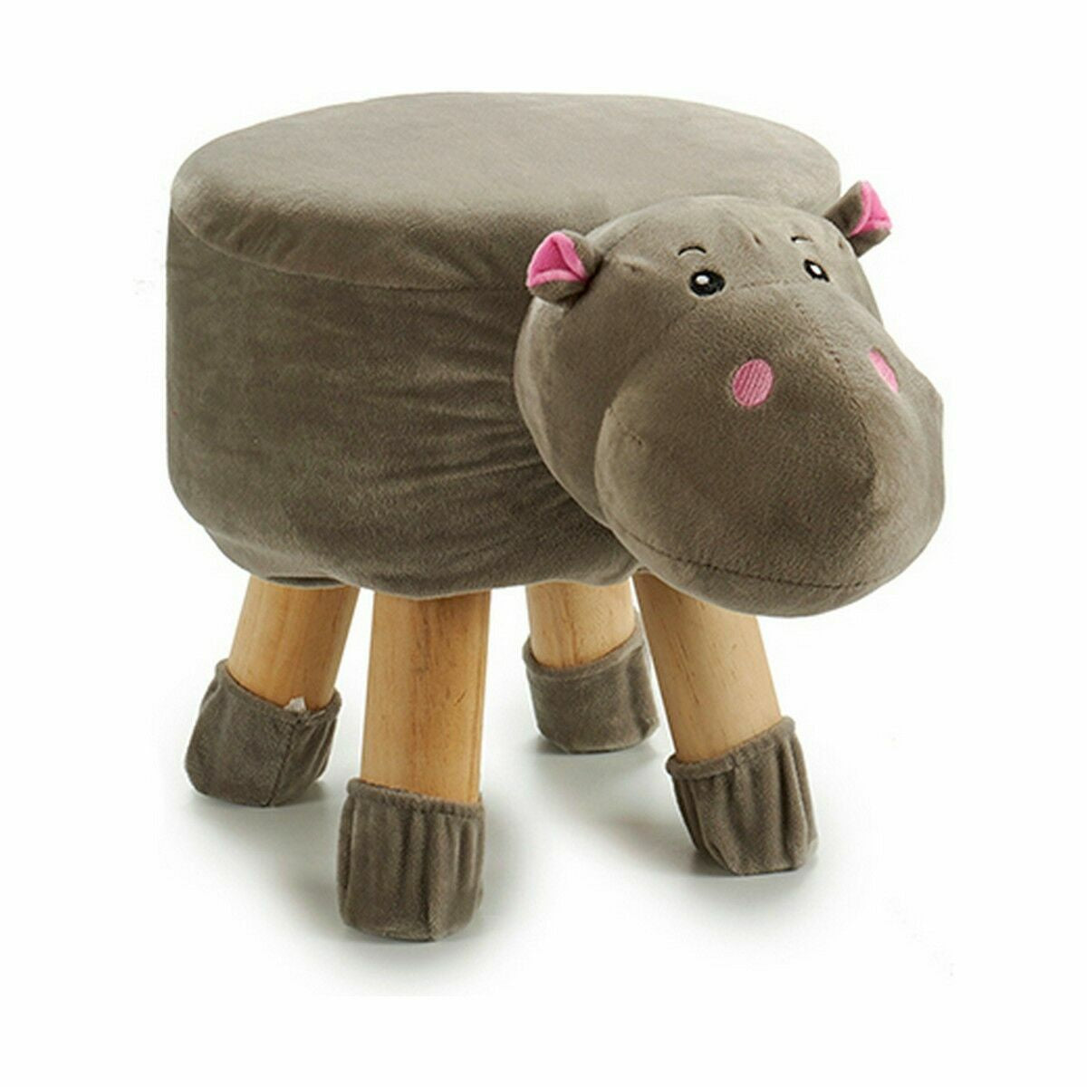 Stool Hippopotamus 29 x 30 x 40 cm (4 Units) - YOKE FINDS 🇮🇪 IE 