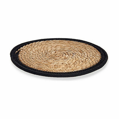 Table Mat Natural Black 30 x 1 x 30 cm (48 Units)