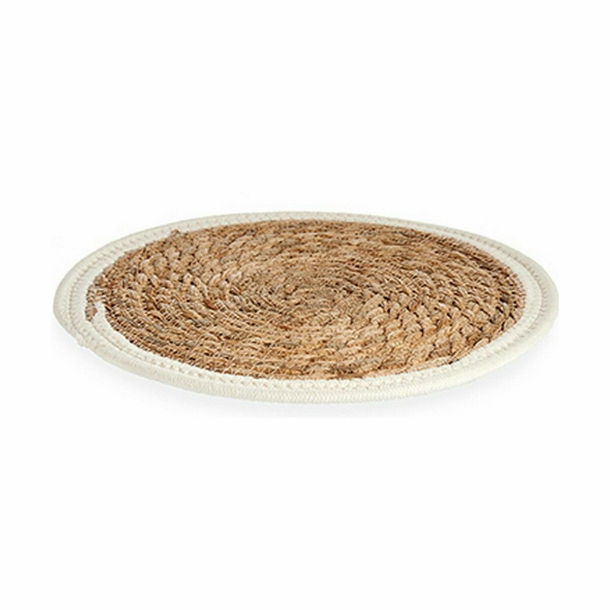 Table Mat Natural White 30 x 1 x 30 cm (48 Units)