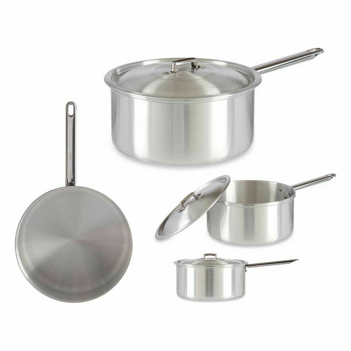 Saucepan with Lid Ø 24 cm Silver Aluminium 5 L (10 Units)