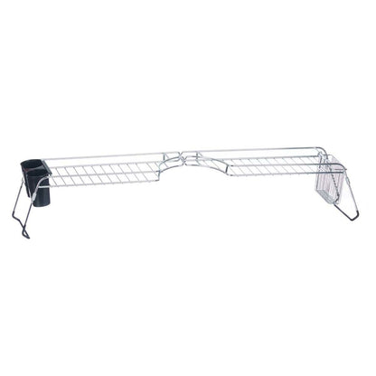 Draining Rack for Kitchen Sink Double Silver Metal 104 x 15,5 x 19 cm (4 Units)