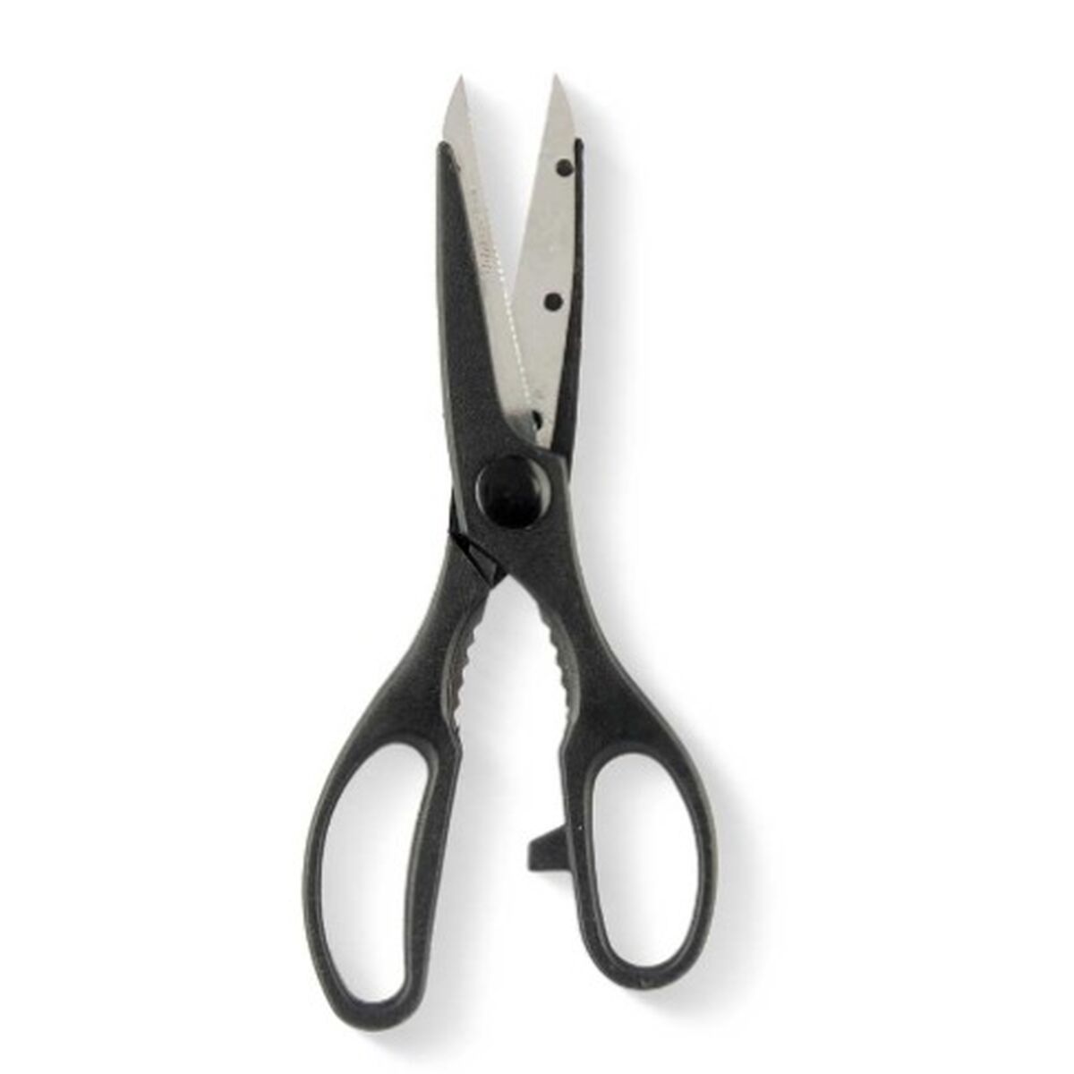 Scissors Black Silver Stainless steel 7,5 x 21 x 1 cm (12 Units)