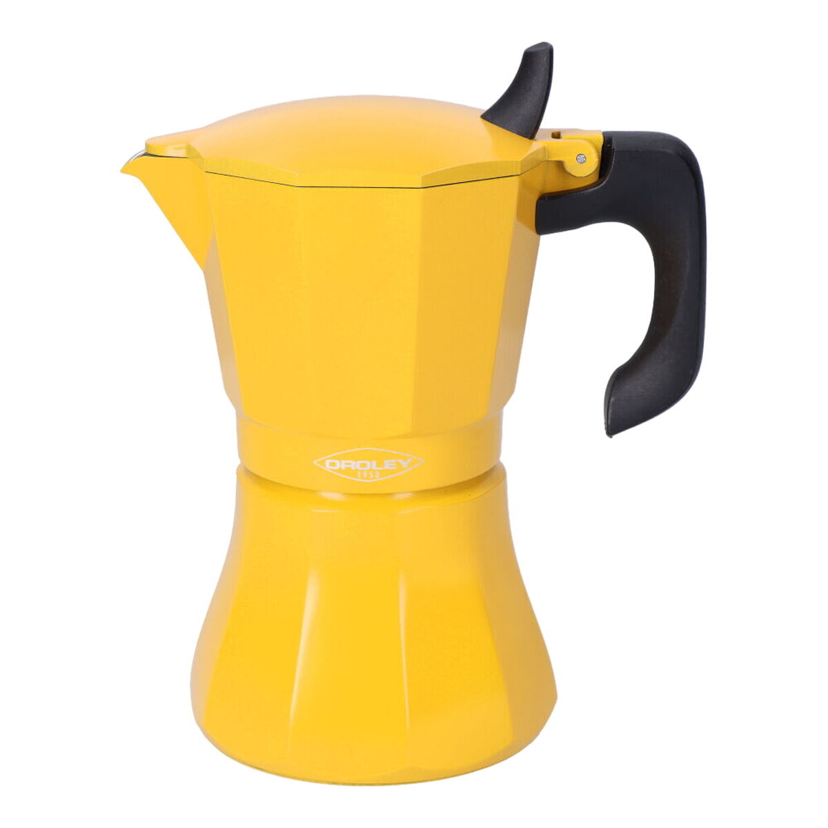 Italian Coffee Pot Oroley Petra Mustard 9 Cups