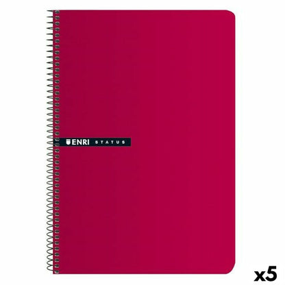 Notebook ENRI Red 21,5 x 15,5 cm (5 Units)