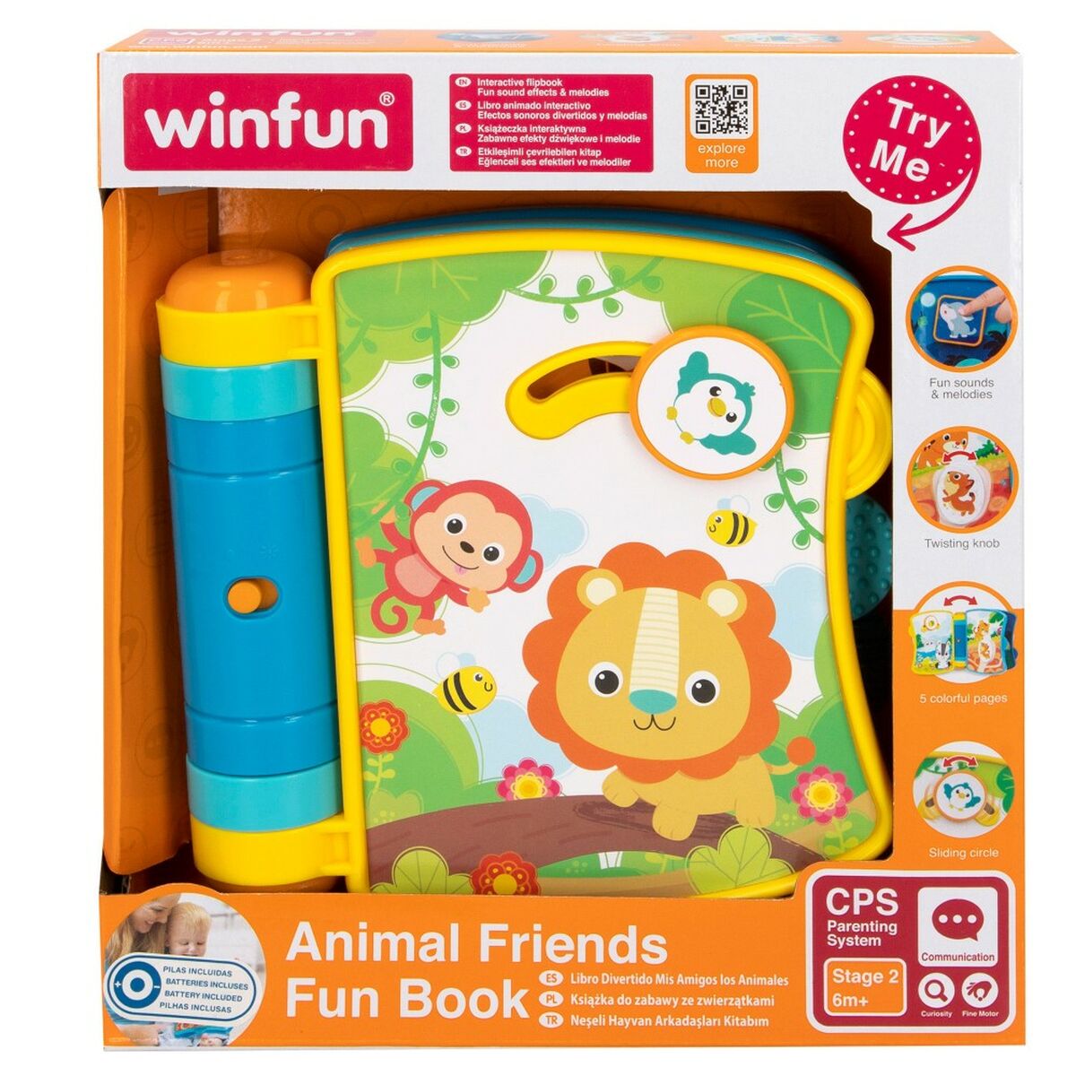 Children's interactive book Winfun 16,5 x 16,5 x 4 cm (6 Units)