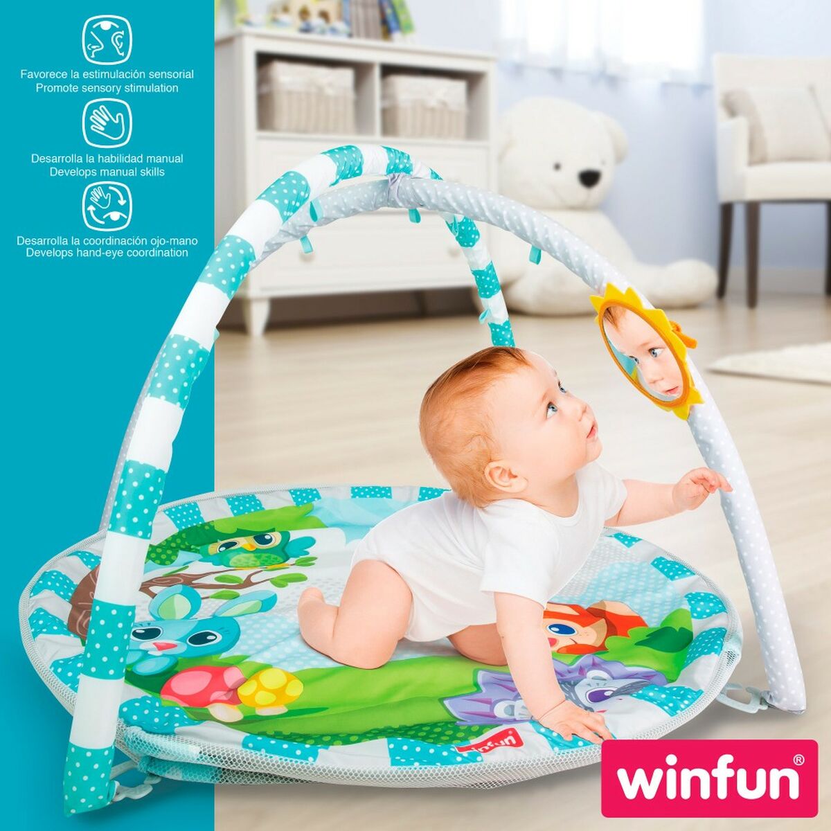 Play mat Winfun Cloth Plastic (2 Units) - Yokefinds Ireland