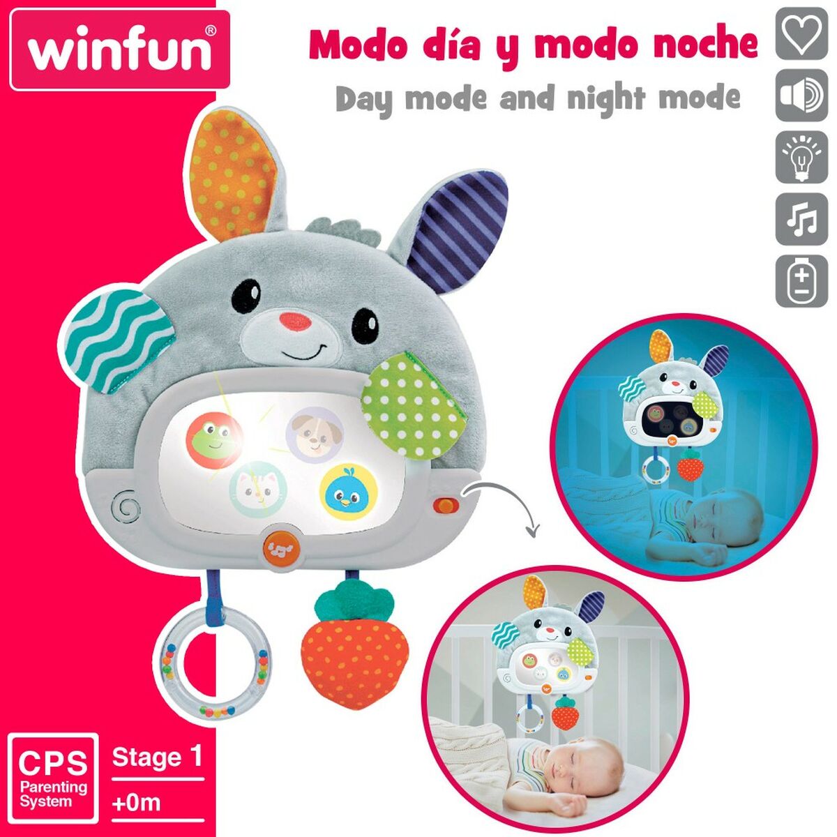 Baby toy Winfun Rabbit 25 x 35 x 2,5 cm (4 Units) - YOKE FINDS 🇮🇪 IE 