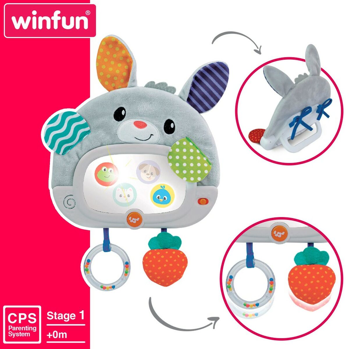 Baby toy Winfun Rabbit 25 x 35 x 2,5 cm (4 Units) - YOKE FINDS 🇮🇪 IE 