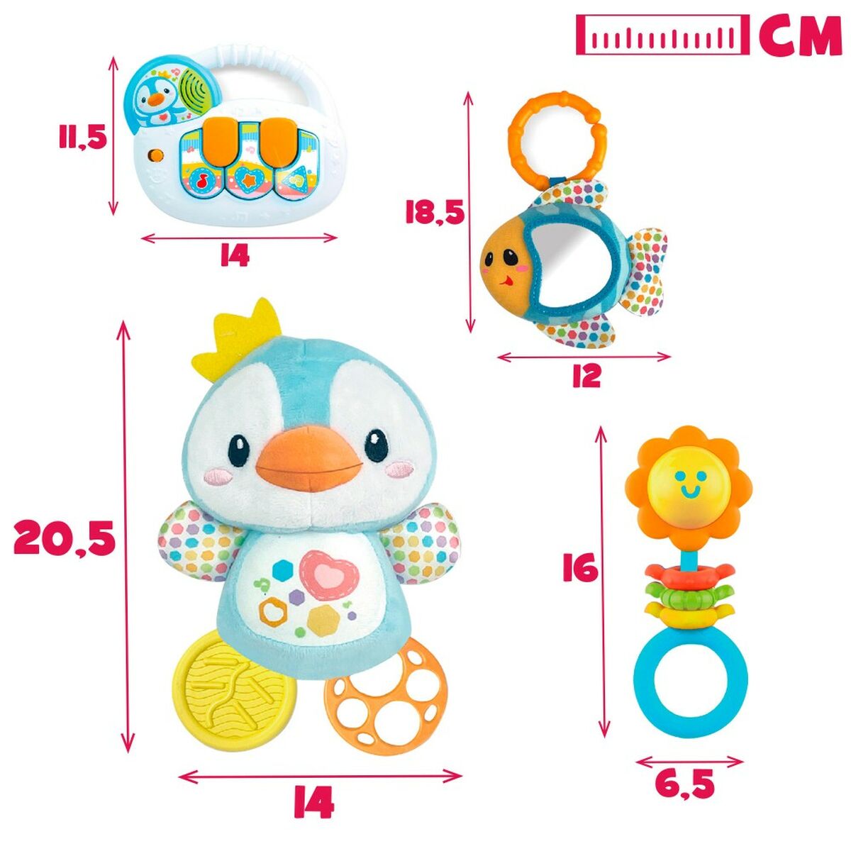 Set of Toys for Babies Winfun 14 x 20,5 x 7,5 cm (4 Units) - YOKE FINDS 🇮🇪 IE 