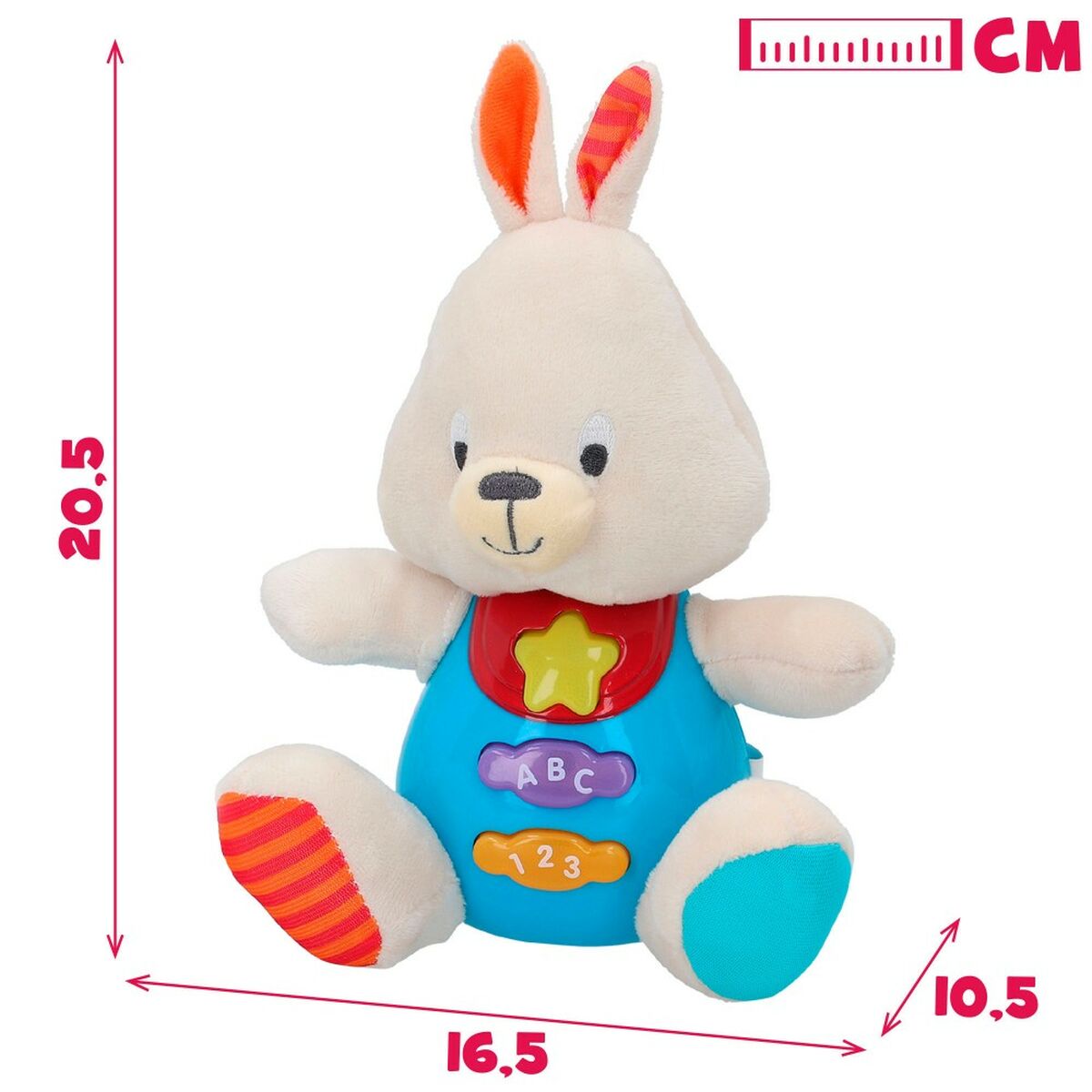 Soft toy with sounds Winfun Rabbit 17 x 17,5 x 10 cm (6 Units)