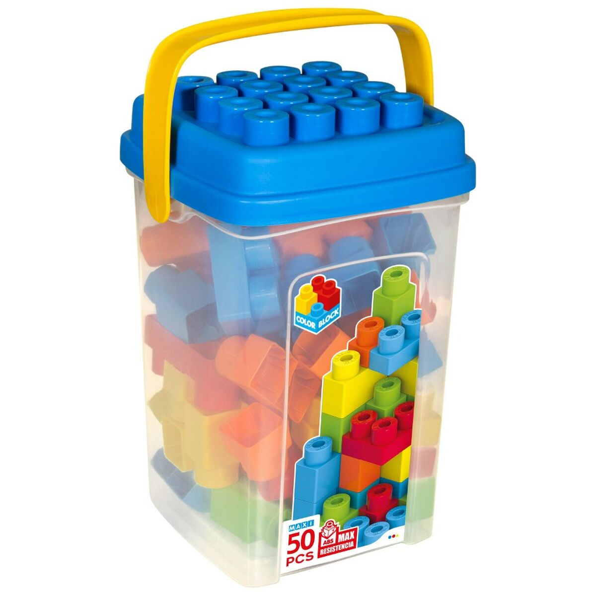 Construction set Color Block Basic Bucket 50 Pieces (6 Units) - YOKE FINDS 🇮🇪 IE 