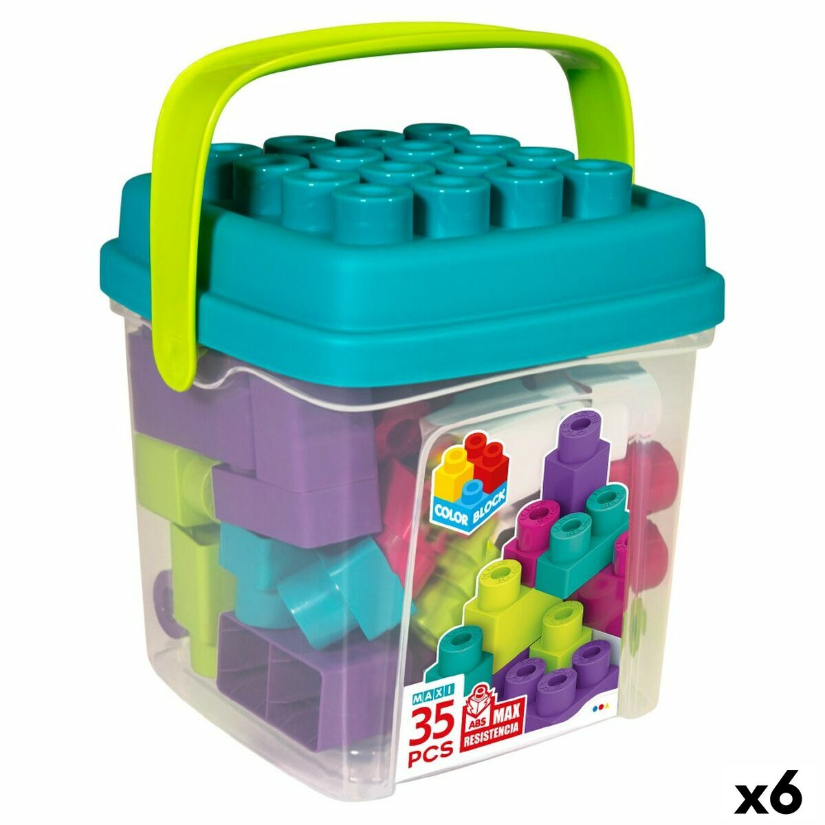 Construction set Color Block Trendy Bucket 35 Pieces (6 Units) - YOKE FINDS 🇮🇪 IE 