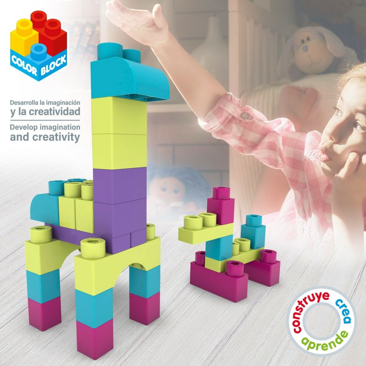 Construction set Color Block Trendy 80 Pieces (4 Units) - YOKE FINDS 🇮🇪 IE 