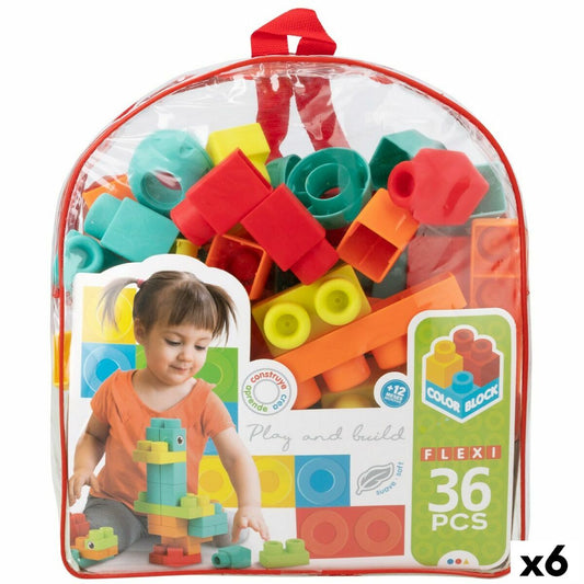 Construction set Color Block Bag 36 Pieces (6 Units) - YOKE FINDS 🇮🇪 IE 