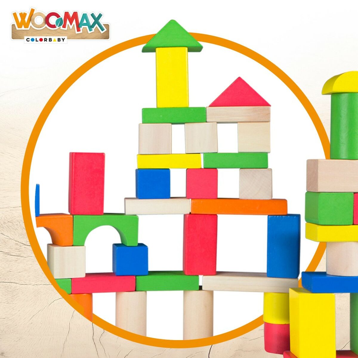 Stacking Blocks Woomax 100 Pieces (4 Units) - YOKE FINDS 🇮🇪 IE 