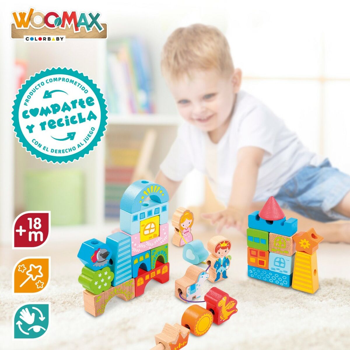 Construction set Woomax 32 Pieces (6 Units)