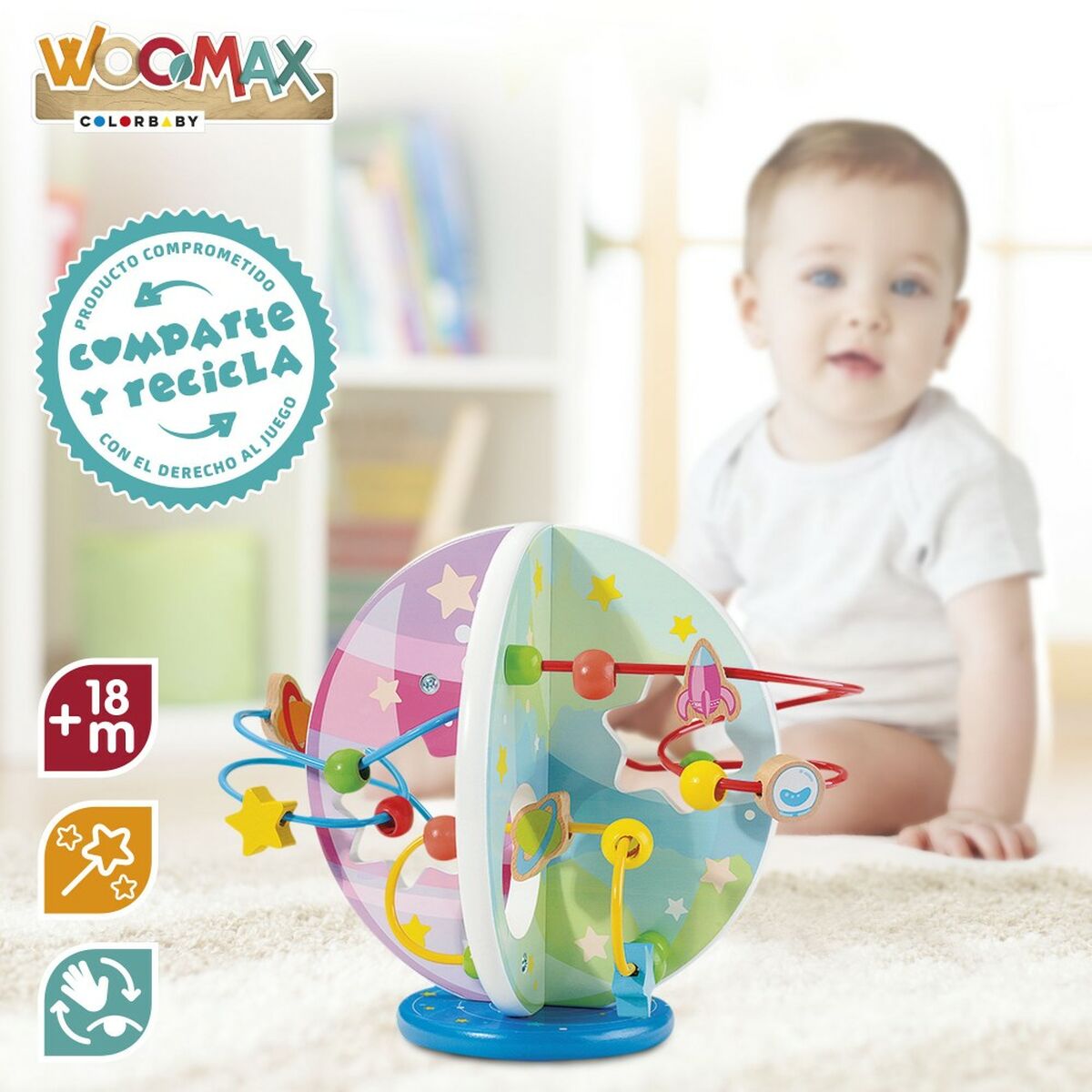 Activity centre Woomax 2 Units 25,5 x 20,5 x 20 cm - Yokefinds Ireland