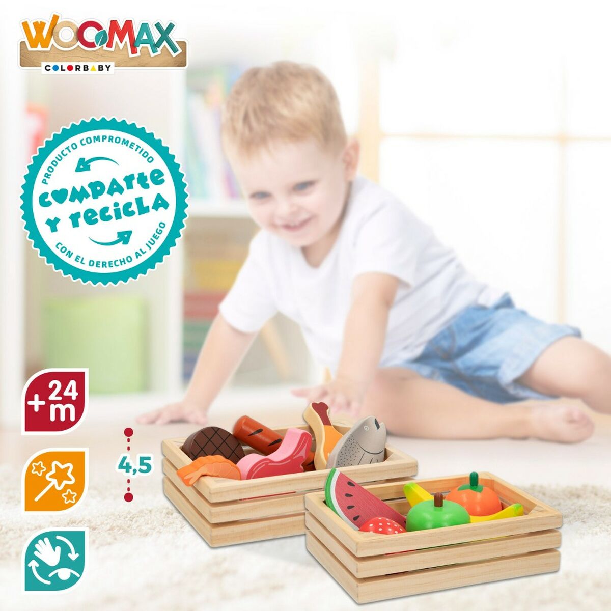 Toy Food Set Woomax 12 Pieces (4 Units) - YOKE FINDS 🇮🇪 IE 