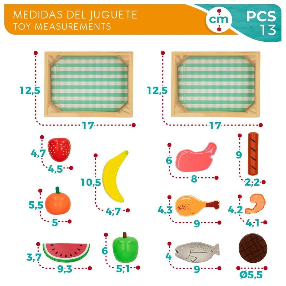 Toy Food Set Woomax 12 Pieces (4 Units) - YOKE FINDS 🇮🇪 IE 