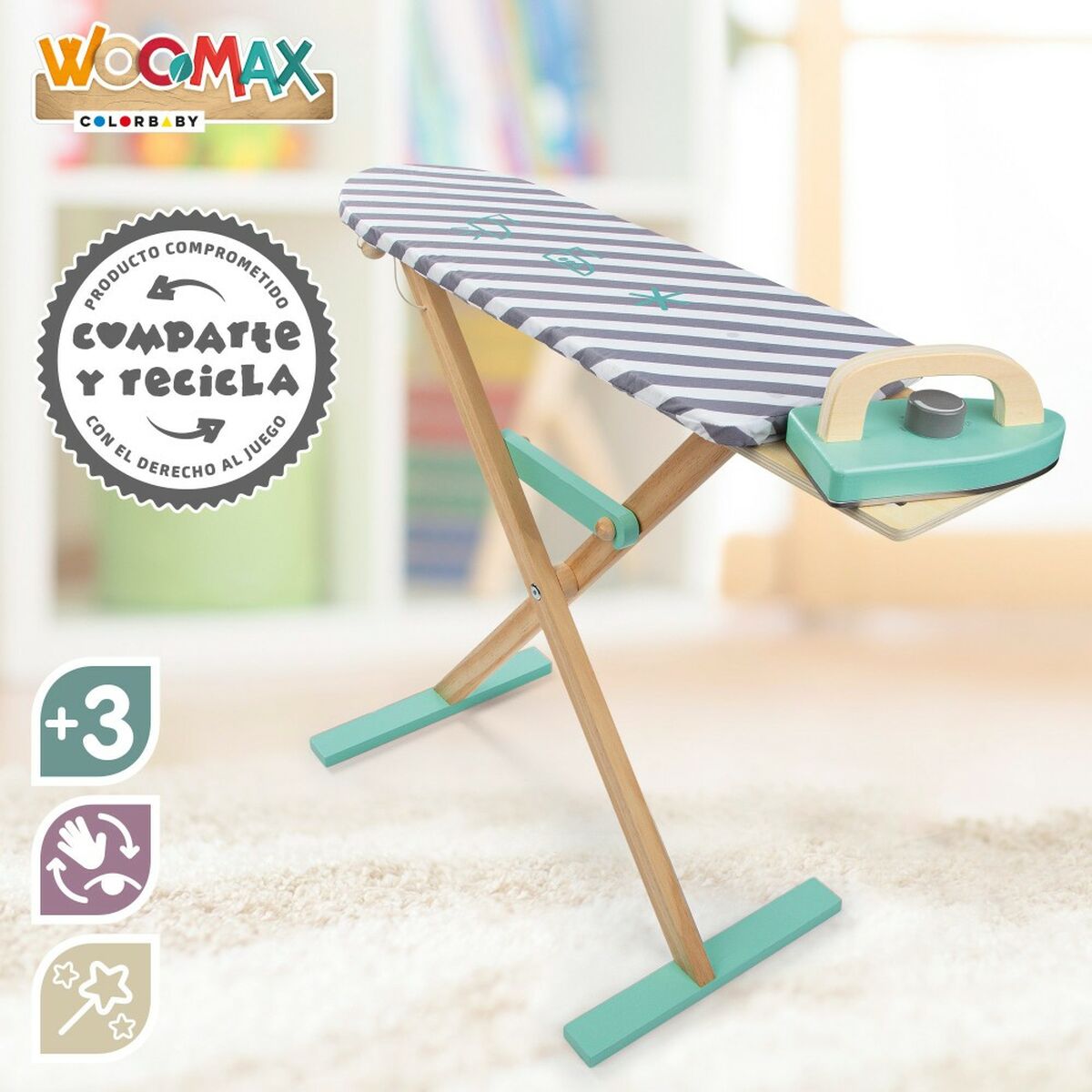 Ironing board Woomax Toy 2 Pieces 71,5 x 61,5 x 19 cm (4 Units) - YOKE FINDS 🇮🇪 IE 