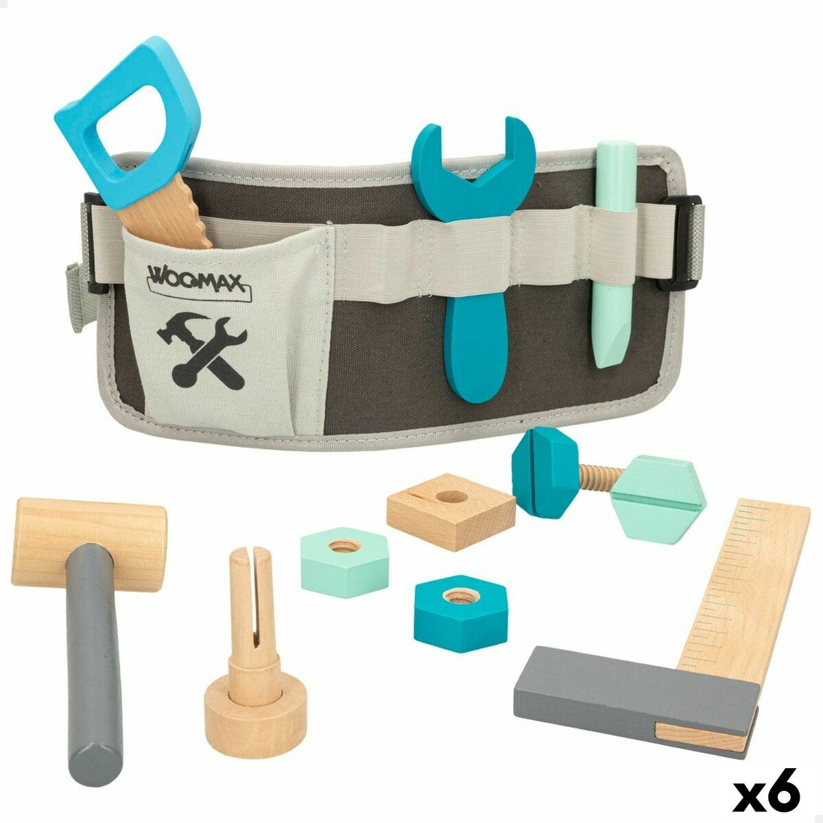 Toy tools Woomax 12 Pieces 31 x 14 x 2,5 cm (6 Units)