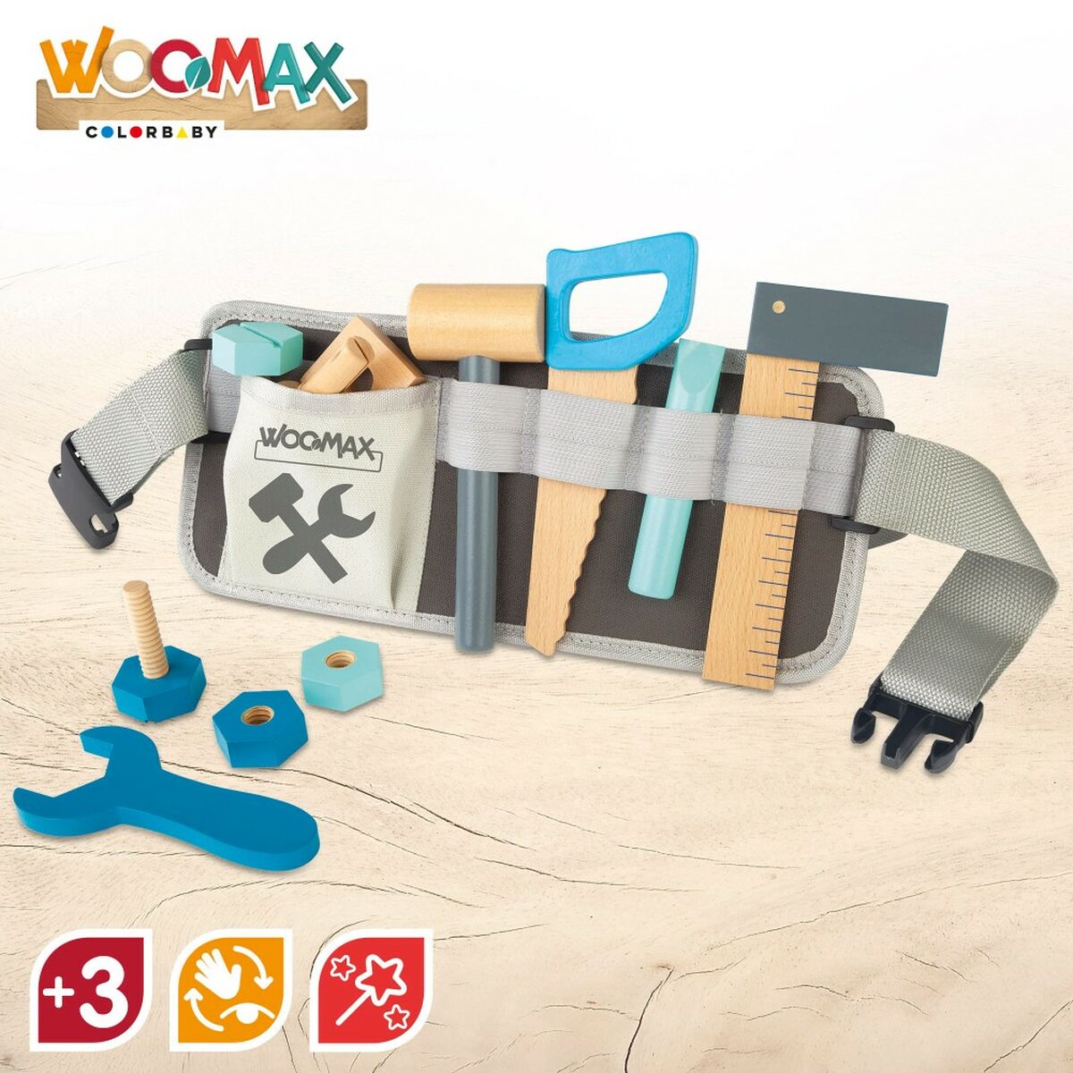 Toy tools Woomax 12 Pieces 31 x 14 x 2,5 cm (6 Units)