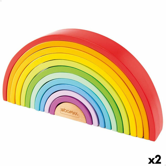 Child's Wooden Puzzle Woomax Rainbow 11 Pieces 2 Units - YOKE FINDS 🇮🇪 IE 