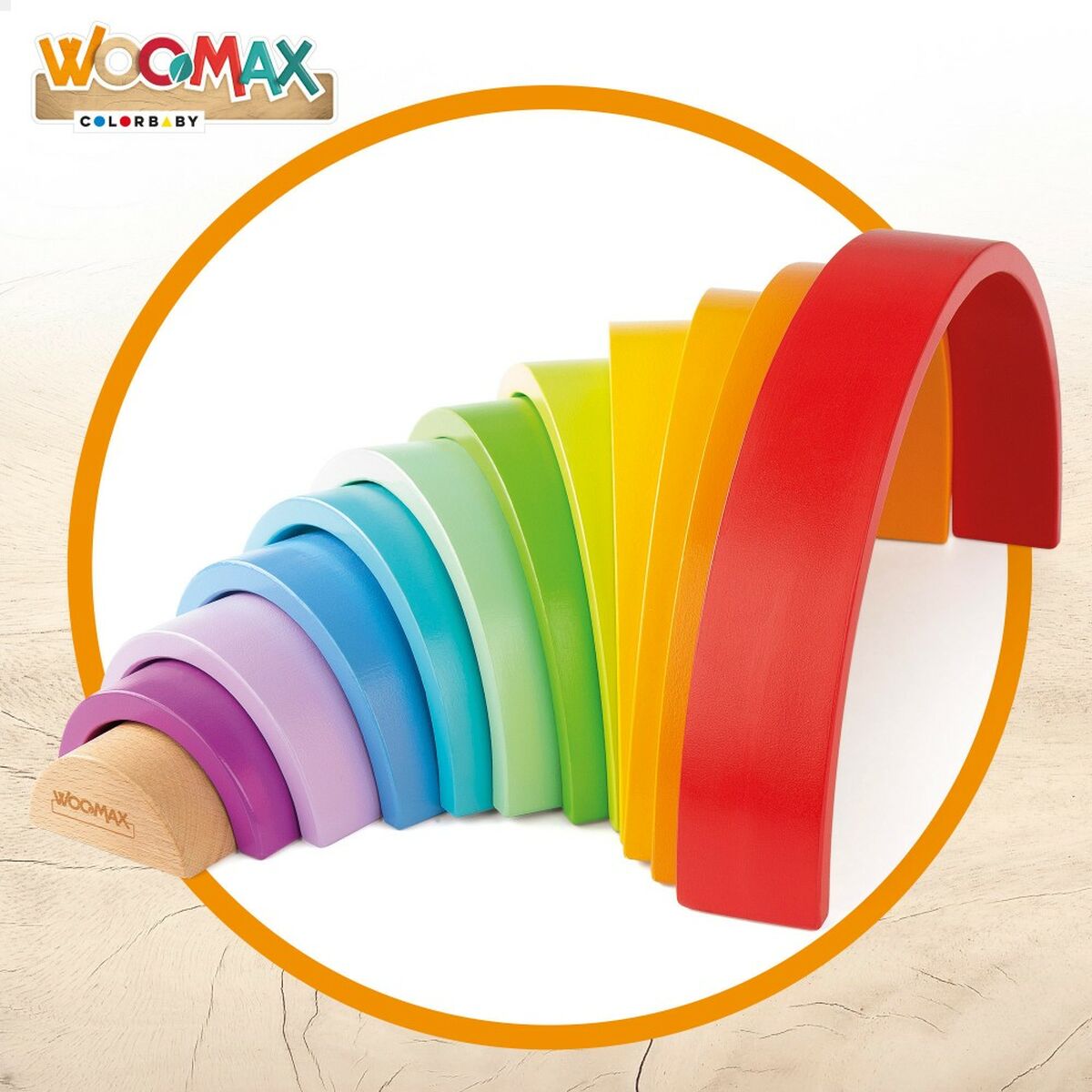 Child's Wooden Puzzle Woomax Rainbow 11 Pieces 2 Units - YOKE FINDS 🇮🇪 IE 