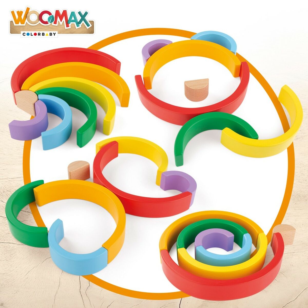 Skills game Woomax Rainbow 21 x 10 x 3,5 cm (12 Units)