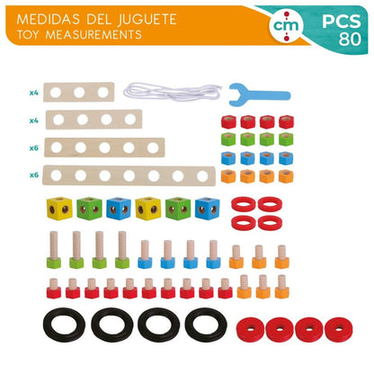 Construction set Woomax 80 Pieces (4 Units) - YOKE FINDS 🇮🇪 IE 