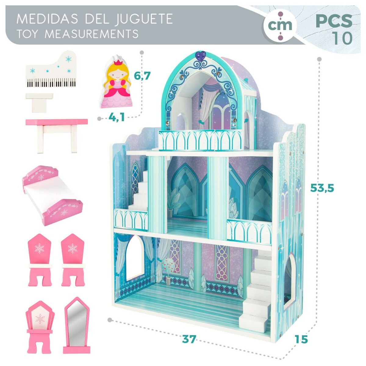 Doll's House Woomax 9 Pieces 2 Units 37 x 53,5 x 15 cm - YOKE FINDS 🇮🇪 IE 