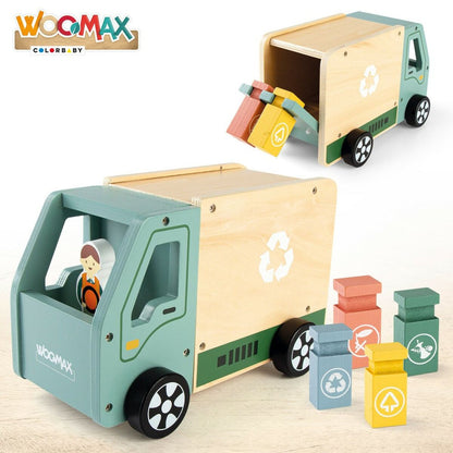 Garbage Truck Woomax Toy 8 Pieces 24 x 15 x 13,5 cm (4 Units) - YOKE FINDS 🇮🇪 IE 