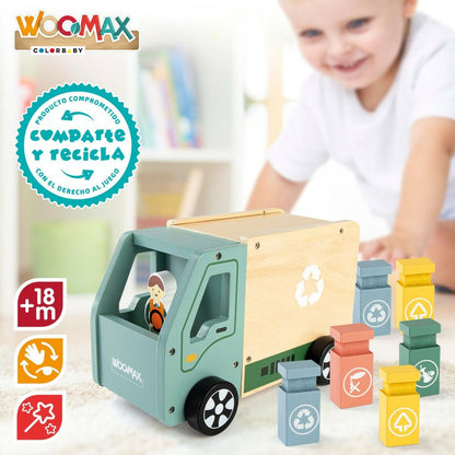 Garbage Truck Woomax Toy 8 Pieces 24 x 15 x 13,5 cm (4 Units) - YOKE FINDS 🇮🇪 IE 