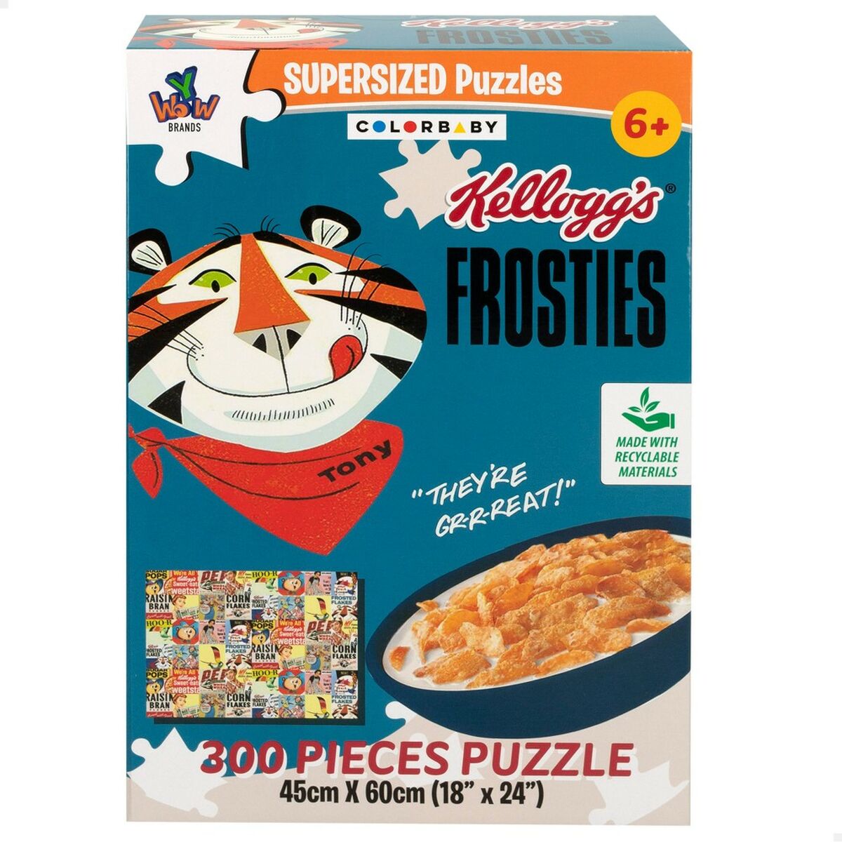 Puzzle Colorbaby Kellogg's Frosties 300 Pieces 6 Units 60 x 45 x 0,1 cm - YOKE FINDS 🇮🇪 IE 