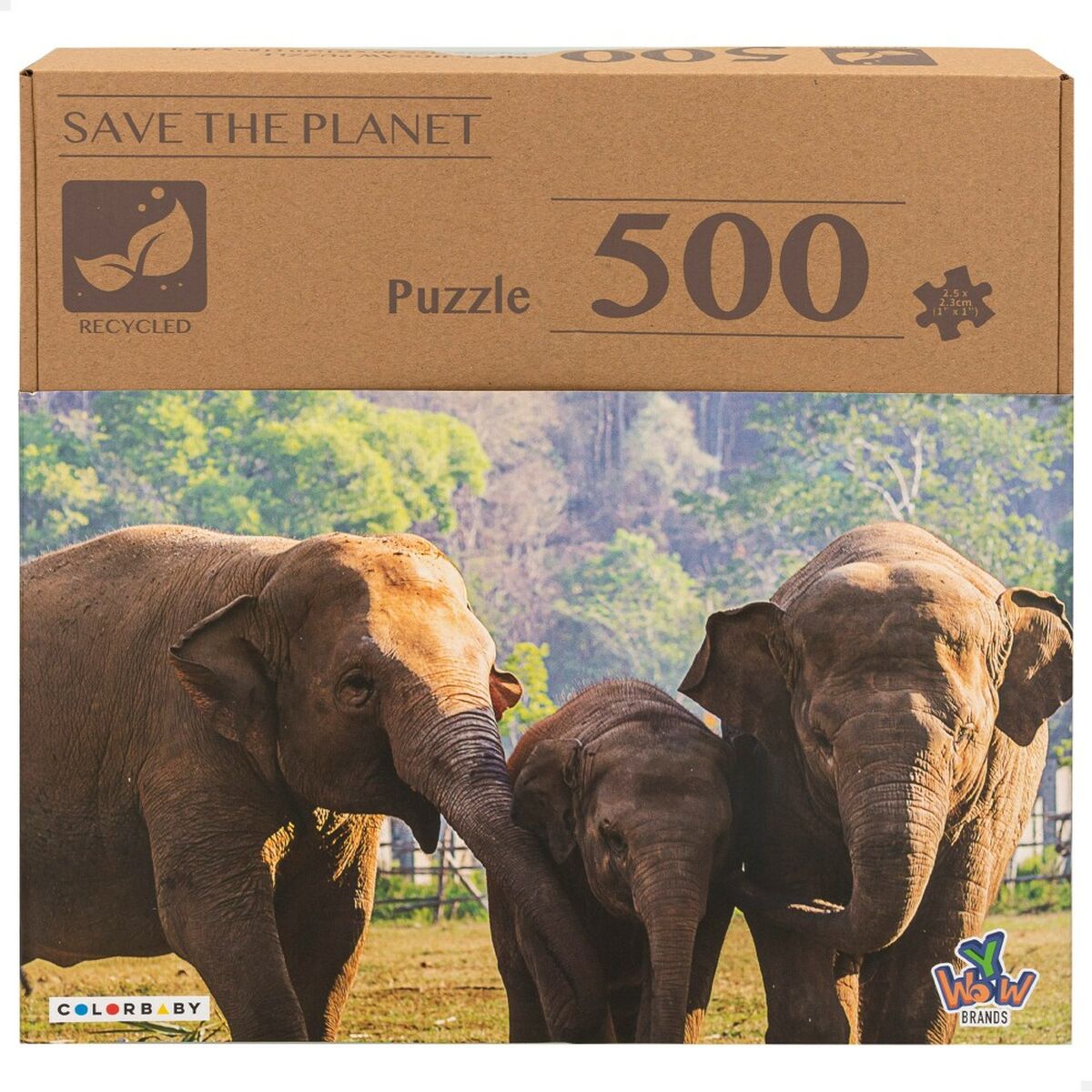 Puzzle Colorbaby Elephant 500 Pieces 6 Units 61 x 46 x 0,1 cm - YOKE FINDS 🇮🇪 IE 