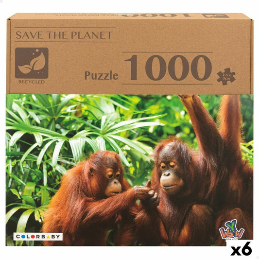 Puzzle Colorbaby Orangutan 6 Units 68 x 50 x 0,1 cm - YOKE FINDS 🇮🇪 IE 