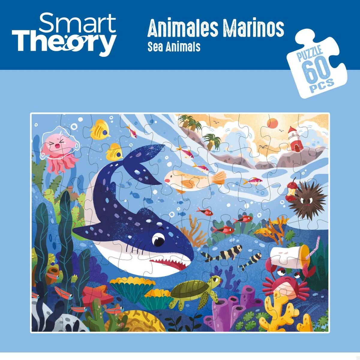 Child's Puzzle Colorbaby Sea Animals 60 Pieces 60 x 44 cm (6 Units)