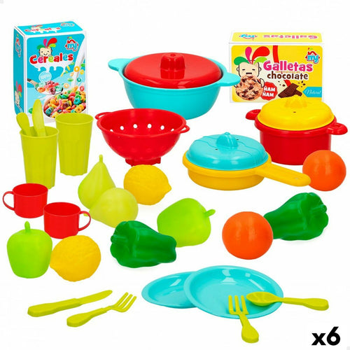 Toy Food Set Colorbaby Kitchenware and utensils 31 Pieces (6 Units)