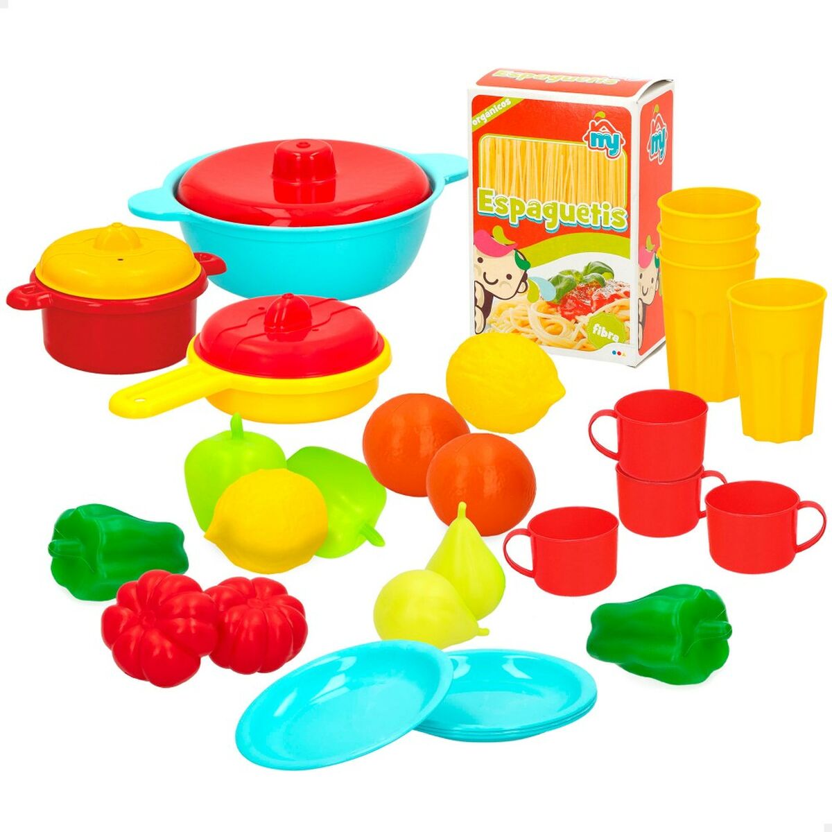 Toy Food Set Colorbaby Kitchenware and utensils 31 Pieces (6 Units)