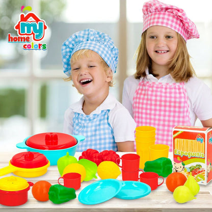 Toy Food Set Colorbaby Kitchenware and utensils 31 Pieces (6 Units)