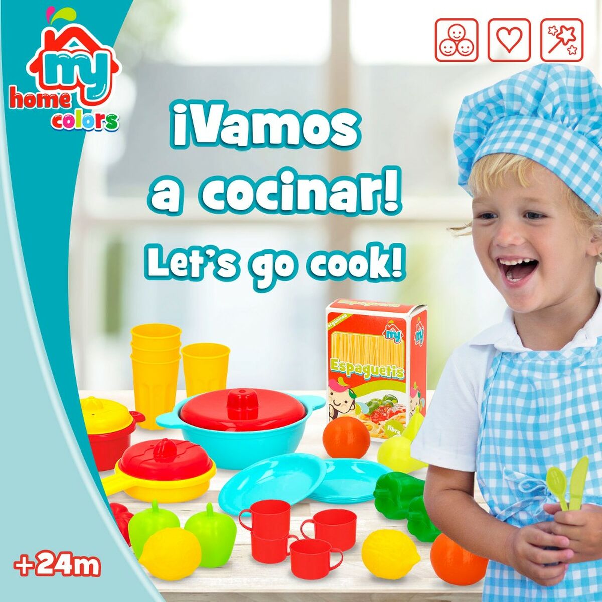 Toy Food Set Colorbaby Kitchenware and utensils 31 Pieces (6 Units)