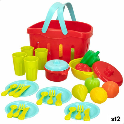 Toy Food Set Colorbaby Kitchenware and utensils 36 Pieces (12 Units)