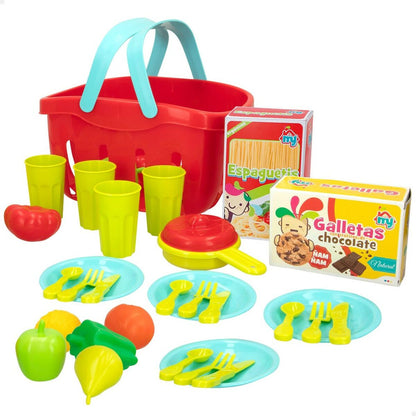 Toy Food Set Colorbaby Kitchenware and utensils 33 Pieces (12 Units)