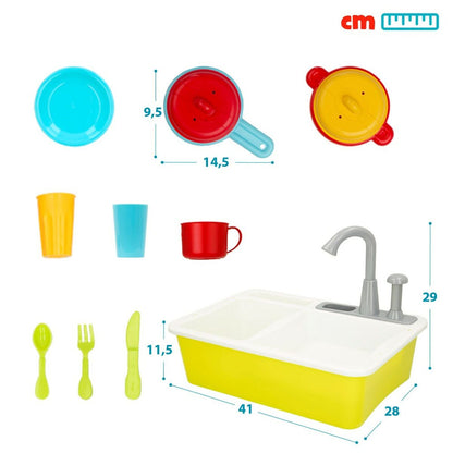 Toy kitchen Colorbaby Accessories 22 Pieces Sink 6 Units