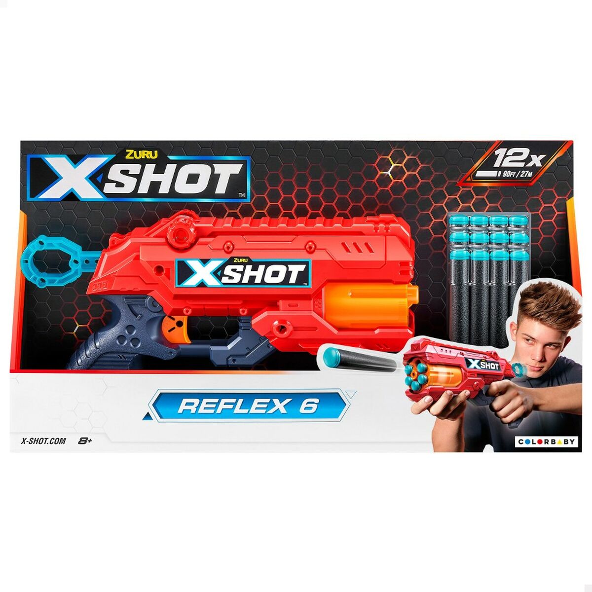 Dart Gun Zuru REFLEX 6 28 x 17,5 x 6 cm (6 Units) - YOKE FINDS 🇮🇪 IE 